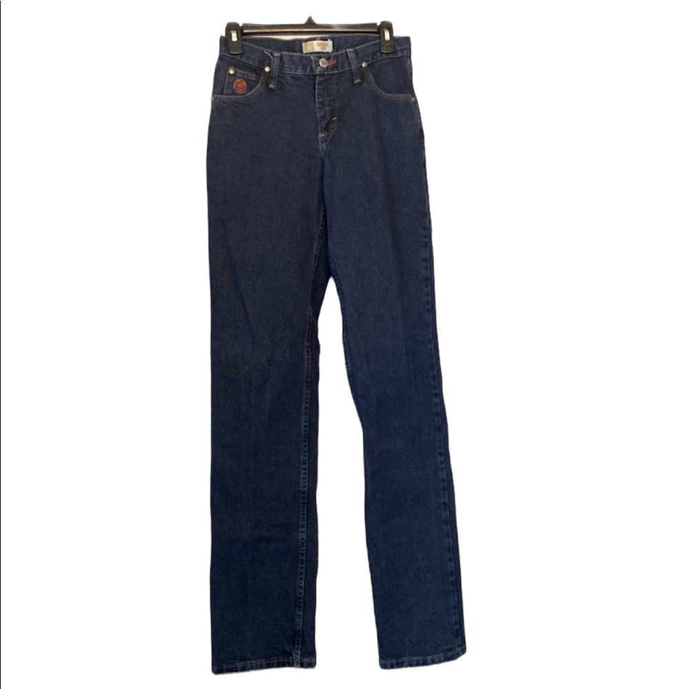 Twenty X Straight Leg Cut Dark Blue Jeans